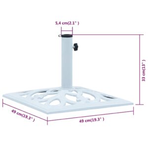 vidaXL Parasollfot vit 12 kg 49 cm gjutjärn - Bild 7