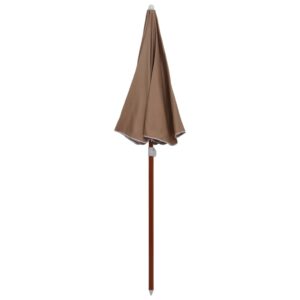 vidaXL Parasoll med stålstång 180 cm taupe - Bild 2