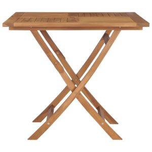 vidaXL Hopfällbart trädgårdsbord 85x85x76 cm massiv teak - Bild 4