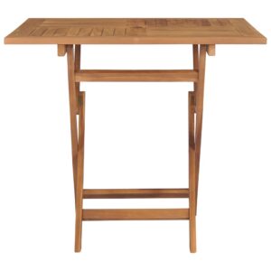 vidaXL Hopfällbart trädgårdsbord 85x85x76 cm massiv teak - Bild 5