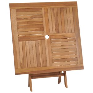 vidaXL Hopfällbart trädgårdsbord 85x85x76 cm massiv teak - Bild 6