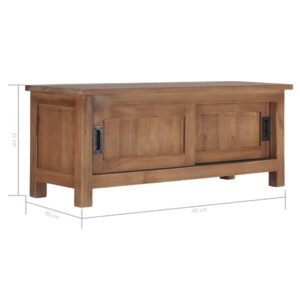 vidaXL TV-bänk 90x30x35 cm massiv teak - Bild 7