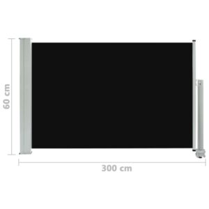 vidaXL Infällbar sidomarkis 60x300 cm svart - Bild 8