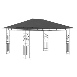 vidaXL Paviljong med myggnät 4x3x2,73 m antracit 180 g/m² - Bild 2