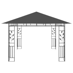 vidaXL Paviljong med myggnät 4x3x2,73 m antracit 180 g/m² - Bild 4