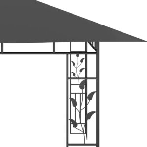 vidaXL Paviljong med myggnät 4x3x2,73 m antracit 180 g/m² - Bild 5