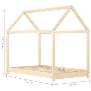 vidaXL Barnsäng massiv furu 70x140 cm - Bild 8