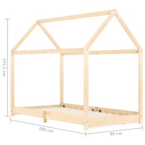 vidaXL Barnsäng massiv furu 90x200 cm - Bild 7