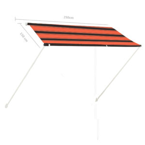 vidaXL Markis 250x150 cm orange och brun - Bild 6