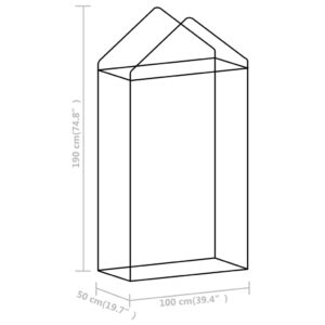 vidaXL Växthus med stålram 0,5 m² 1x0,5x1,9 m - Bild 11