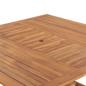 vidaXL Trädgårdsbord 150x150x76 cm massiv teak - Bild 6