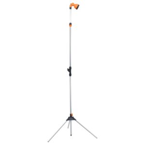 vidaXL Trädgårdsdusch med stativ 221 cm aluminium - Bild 4