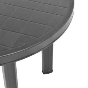 vidaXL Trädgårdsbord antracit 89 cm plast - Bild 3