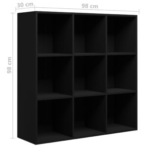 vidaXL Bokhylla svart 98x29x97,5 cm konstruerat trä - Bild 6