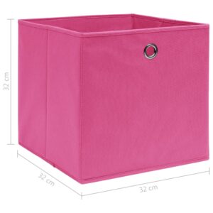 vidaXL Förvaringslådor 10 st rosa 32x32x32 cm tyg - Bild 5