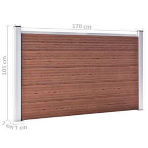 vidaXL Staketpanel WPC 353x106 cm brun - Bild 9