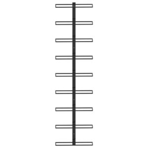 vidaXL Väggmonterat vinställ för 9 flaskor svart järn - Bild 3