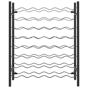 vidaXL Vinställ för 48 flaskor svart metall - Bild 3