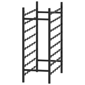 vidaXL Vinställ för 48 flaskor svart metall - Bild 4