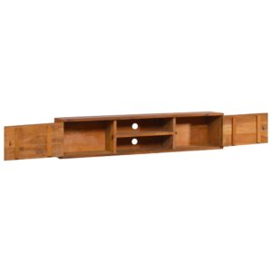 vidaXL Väggmonterad TV-bänk 135x30x30 cm massiv teak - Bild 2