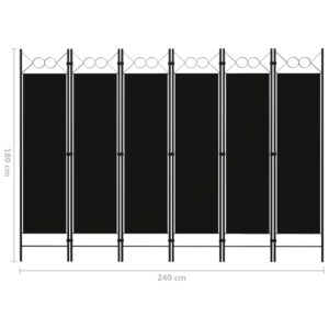 vidaXL Rumsavdelare 6 paneler svart 240x180 cm - Bild 6