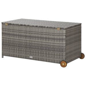 vidaXL Dynbox ljusgrå 120x65x61 cm konstrotting - Bild 3