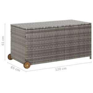 vidaXL Dynbox ljusgrå 120x65x61 cm konstrotting - Bild 8