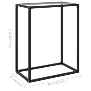 vidaXL Avlastningsbord transparent 60x35x75 cm härdat glas - Bild 6