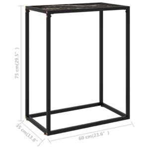 vidaXL Konsolbord svart 60x35x75 cm härdat glas - Bild 6