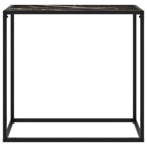 vidaXL Konsolbord svart 80x35x75 cm härdat glas - Bild 2