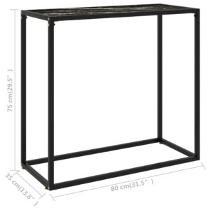 vidaXL Konsolbord svart 80x35x75 cm härdat glas - Bild 6