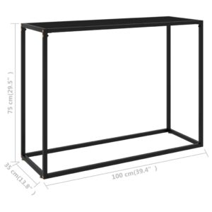 vidaXL Konsolbord svart 100x35x75 cm härdat glas - Bild 6