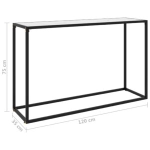 vidaXL Konsolbord vit 120x35x75 cm härdat glas - Bild 6