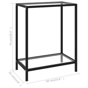 vidaXL Konsolbord transparent 60x35x75 cm härdat glas - Bild 6