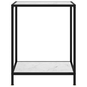 vidaXL Konsolbord vit 60x35x75 cm härdat glas - Bild 2