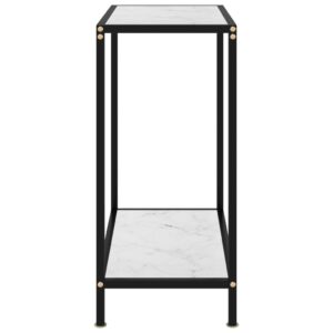 vidaXL Konsolbord vit 60x35x75 cm härdat glas - Bild 3