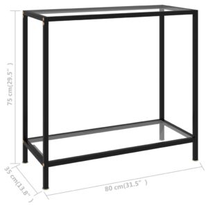 vidaXL Konsolbord transparent 80x35x75 cm härdat glas - Bild 6