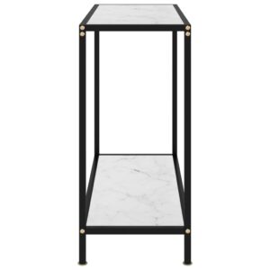 vidaXL Konsolbord vit 80x35x75 cm härdat glas - Bild 3