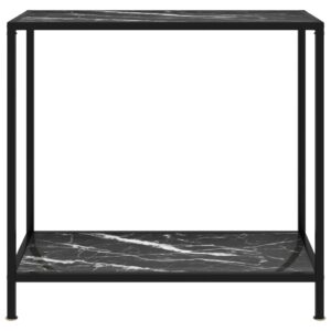 vidaXL Konsolbord svart 80x35x75 cm härdat glas - Bild 2