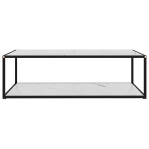 vidaXL Soffbord vit 120x60x35 cm härdat glas - Bild 2