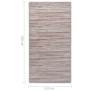 vidaXL Utomhusmatta brun 120x180 cm PP - Bild 7