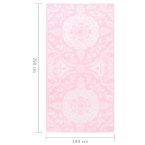 vidaXL Utomhusmatta rosa 190x290 cm PP - Bild 6