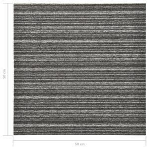 vidaXL Textilplattor 20 st 5 m² 50x50 cm antracit ränder - Bild 7