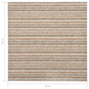 vidaXL Textilplattor 20 st 5 m² 50x50 cm beige ränder - Bild 7