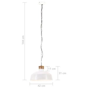 vidaXL Hänglampa industriell 42 cm vit E27 - Bild 8