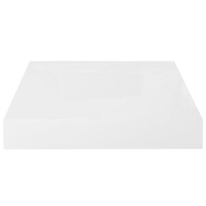 vidaXL Svävande vägghyllor 4 st vit högglans 23x23,5x3,8 cm MDF - Bild 6