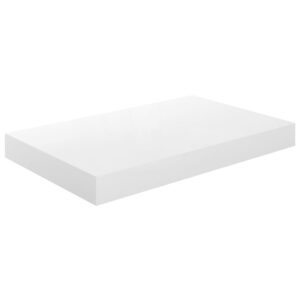 vidaXL Svävande vägghyllor 2 st vit högglans 40x23x3,8 cm MDF - Bild 4