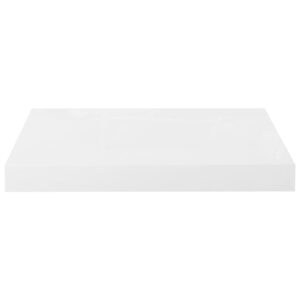 vidaXL Svävande vägghyllor 2 st vit högglans 40x23x3,8 cm MDF - Bild 5