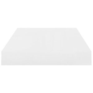 vidaXL Svävande vägghyllor 2 st vit högglans 40x23x3,8 cm MDF - Bild 6