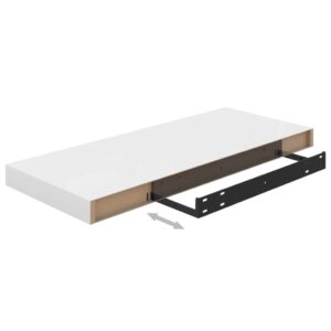 vidaXL Svävande vägghylla vit högglans 60x23,5x3,8 cm MDF - Bild 7